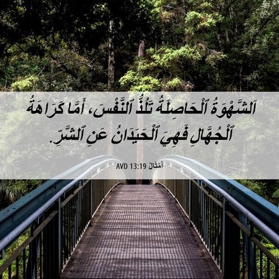 Picture 06 - أَمْثَالٌ 13:19 AVD - اَلشَّهْوَةُ ٱلْحَاصِلَةُ - Bible Verse Picture
