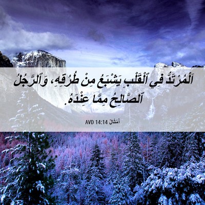 Picture 06 - أَمْثَالٌ 14:14 AVD - اَلْمُرْتَدُّ فِي - Bible Verse Picture