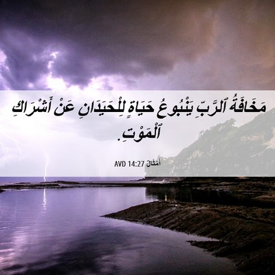Picture 06 - أَمْثَالٌ 14:27 AVD - مَخَافَةُ ٱلرَّبِّ - Bible Verse Picture