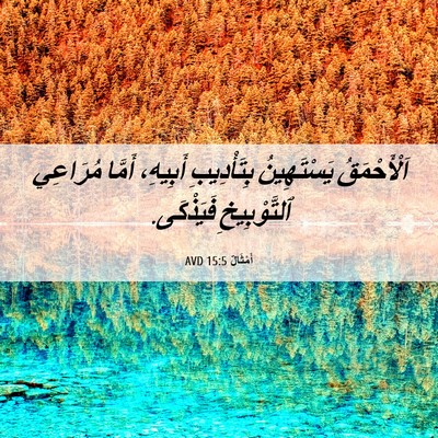 Picture 06 - أَمْثَالٌ 15:5 AVD - اَلْأَحْمَقُ يَسْتَهِينُ - Bible Verse Picture