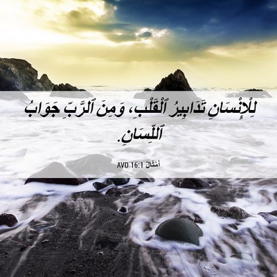 Picture 06 - أَمْثَالٌ 16:1 AVD - لِلْإِنْسَانِ تَدَابِيرُ - Bible Verse Picture