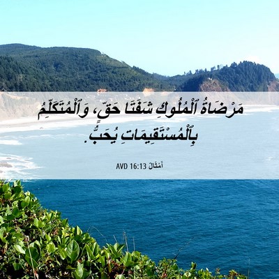 Picture 06 - أَمْثَالٌ 16:13 AVD - مَرْضَاةُ ٱلْمُلُوكِ - Bible Verse Picture