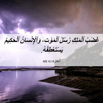Picture 06 - أَمْثَالٌ 16:14 AVD - غَضَبُ ٱلْمَلِكِ رُسُلُ - Bible Verse Picture