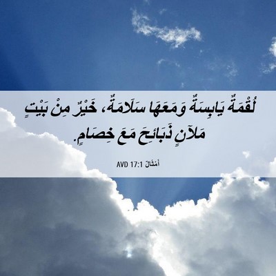 Picture 06 - أَمْثَالٌ 17:1 AVD - لُقْمَةٌ يَابِسَةٌ - Bible Verse Picture