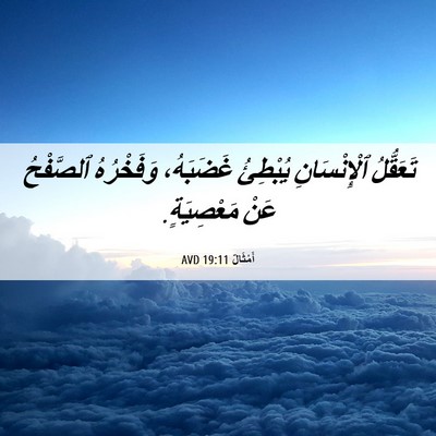 Picture 06 - أَمْثَالٌ 19:11 AVD - تَعَقُّلُ ٱلْإِنْسَانِ - Bible Verse Picture