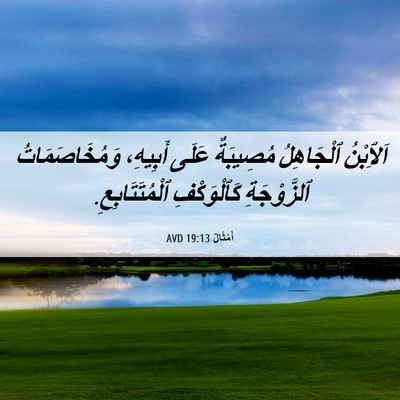 Picture 06 - أَمْثَالٌ 19:13 AVD - اَلِٱبْنُ ٱلْجَاهِلُ - Bible Verse Picture