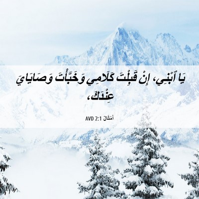 Picture 06 - أَمْثَالٌ 2:1 AVD - يَا ٱبْنِي، إِنْ قَبِلْتَ - Bible Verse Picture
