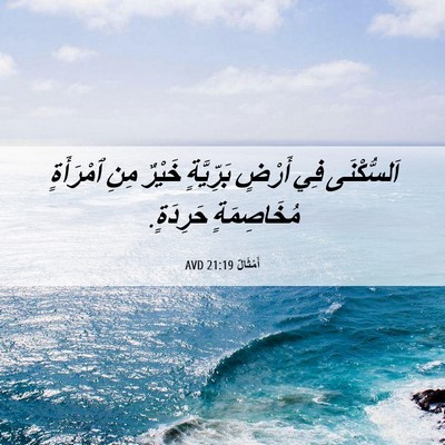 Picture 06 - أَمْثَالٌ 21:19 AVD - اَلسُّكْنَى فِي أَرْضٍ - Bible Verse Picture