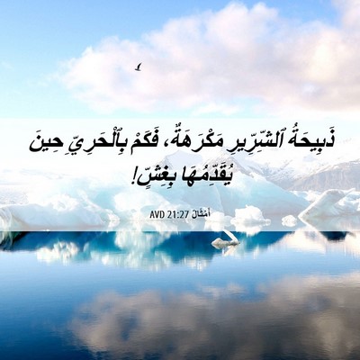 Picture 06 - أَمْثَالٌ 21:27 AVD - ذَبِيحَةُ ٱلشِّرِّيرِ - Bible Verse Picture