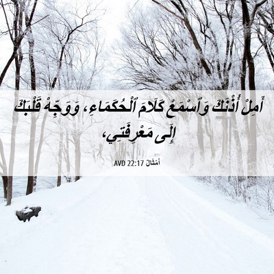 Picture 06 - أَمْثَالٌ 22:17 AVD - أَمِلْ أُذْنَكَ وَٱسْمَعْ - Bible Verse Picture