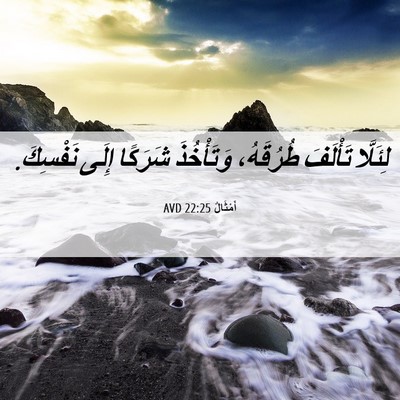 Picture 06 - أَمْثَالٌ 22:25 AVD - لِئَلَّا تَأْلَفَ - Bible Verse Picture