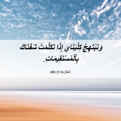 Picture 06 - أَمْثَالٌ 23:16 AVD - وَتَبْتَهِجُ كِلْيَتَايَ - Bible Verse Picture