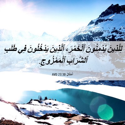 Picture 06 - أَمْثَالٌ 23:30 AVD - لِلَّذِينَ يُدْمِنُونَ - Bible Verse Picture