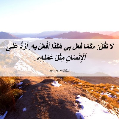 Picture 06 - أَمْثَالٌ 24:29 AVD - لَا تَقُلْ: «كَمَا فَعَلَ - Bible Verse Picture