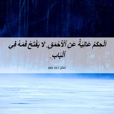 Picture 06 - أَمْثَالٌ 24:7 AVD - اَلْحِكَمُ عَالِيَةٌ عَنِ - Bible Verse Picture