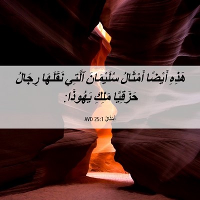 Picture 06 - أَمْثَالٌ 25:1 AVD - هَذِهِ أَيْضًا أَمْثَالُ - Bible Verse Picture