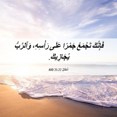 Picture 06 - أَمْثَالٌ 25:22 AVD - فَإِنَّكَ تَجْمَعُ - Bible Verse Picture