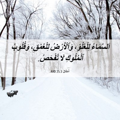 Picture 06 - أَمْثَالٌ 25:3 AVD - اَلسَّمَاءُ لِلْعُلُوِّ، - Bible Verse Picture