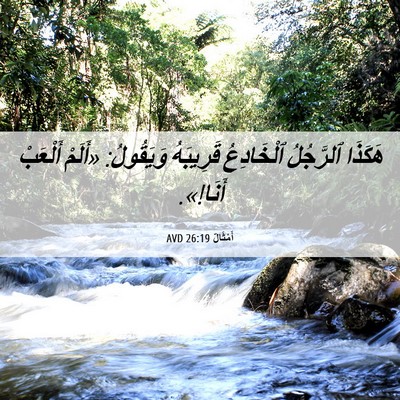 Picture 06 - أَمْثَالٌ 26:19 AVD - هَكَذَا ٱلرَّجُلُ - Bible Verse Picture