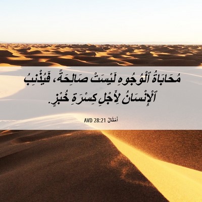 Picture 06 - أَمْثَالٌ 28:21 AVD - مُحَابَاةُ ٱلْوُجُوهِ - Bible Verse Picture