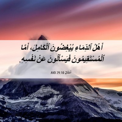 Picture 06 - أَمْثَالٌ 29:10 AVD - أَهْلُ ٱلدِّمَاءِ - Bible Verse Picture