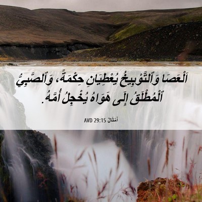 Picture 06 - أَمْثَالٌ 29:15 AVD - اَلْعَصَا وَٱلتَّوْبِيخُ - Bible Verse Picture