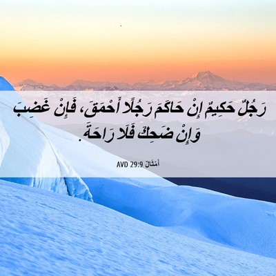 Picture 06 - أَمْثَالٌ 29:9 AVD - رَجُلٌ حَكِيمٌ إِنْ - Bible Verse Picture