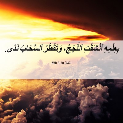 Picture 06 - أَمْثَالٌ 3:20 AVD - بِعِلْمِهِ ٱنْشَقَّتِ - Bible Verse Picture