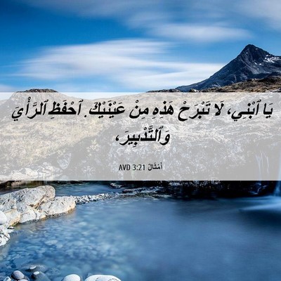 Picture 06 - أَمْثَالٌ 3:21 AVD - يَا ٱبْنِي، لَا تَبْرَحْ - Bible Verse Picture