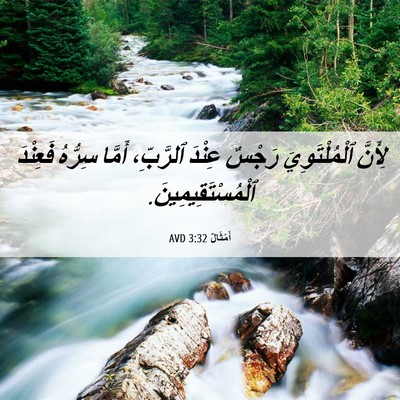 Picture 06 - أَمْثَالٌ 3:32 AVD - لِأَنَّ ٱلْمُلْتَوِيَ - Bible Verse Picture