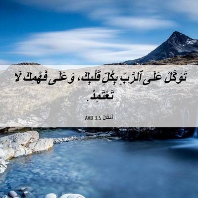 Picture 06 - أَمْثَالٌ 3:5 AVD - تَوَكَّلْ عَلَى ٱلرَّبِّ - Bible Verse Picture