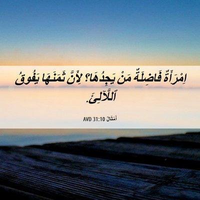 Picture 06 - أَمْثَالٌ 31:10 AVD - اِمْرَأَةٌ فَاضِلَةٌ مَنْ - Bible Verse Picture