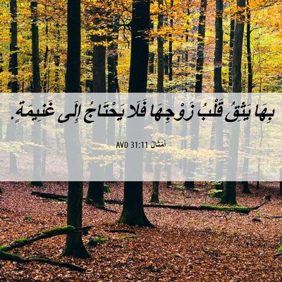 Picture 06 - أَمْثَالٌ 31:11 AVD - بِهَا يَثِقُ قَلْبُ - Bible Verse Picture