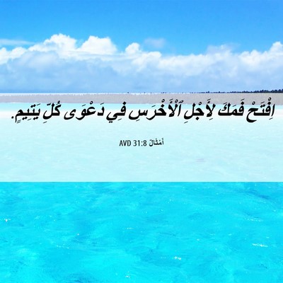 Picture 06 - أَمْثَالٌ 31:8 AVD - اِفْتَحْ فَمَكَ لِأَجْلِ - Bible Verse Picture