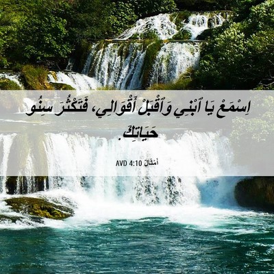 Picture 06 - أَمْثَالٌ 4:10 AVD - اِسْمَعْ يَا ٱبْنِي - Bible Verse Picture