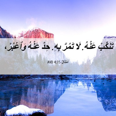 Picture 06 - أَمْثَالٌ 4:15 AVD - تَنَكَّبْ عَنْهُ. لَا - Bible Verse Picture