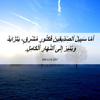 Picture 06 - أَمْثَالٌ 4:18 AVD - أَمَّا سَبِيلُ - Bible Verse Picture