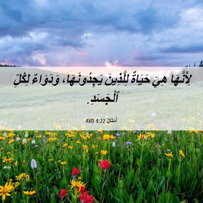 Picture 06 - أَمْثَالٌ 4:22 AVD - لِأَنَّهَا هِيَ حَيَاةٌ - Bible Verse Picture