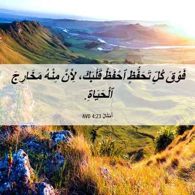 Picture 06 - أَمْثَالٌ 4:23 AVD - فَوْقَ كُلِّ تَحَفُّظٍ - Bible Verse Picture