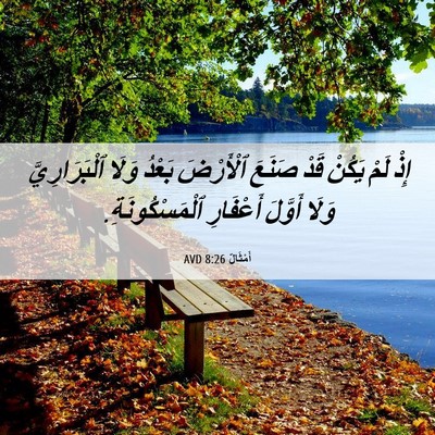 Picture 06 - أَمْثَالٌ 8:26 AVD - إِذْ لَمْ يَكُنْ قَدْ - Bible Verse Picture