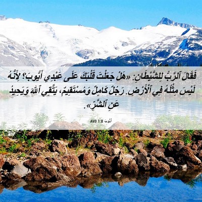 Picture 06 - أَيُّوبَ 1:8 AVD - فَقَالَ ٱلرَّبُّ - Bible Verse Picture
