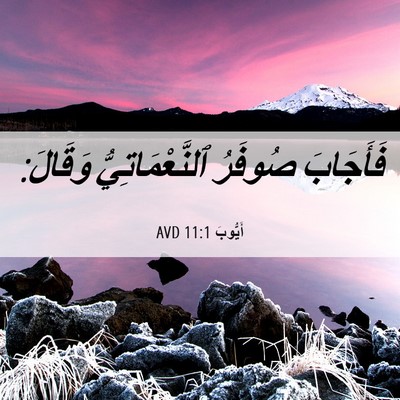 Picture 06 - أَيُّوبَ 11:1 AVD - فَأَجَابَ صُوفَرُ - Bible Verse Picture
