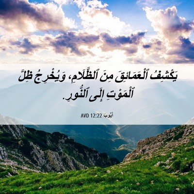 Picture 06 - أَيُّوبَ 12:22 AVD - يَكْشِفُ ٱلْعَمَائِقَ - Bible Verse Picture