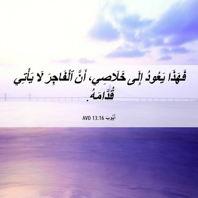 Picture 06 - أَيُّوبَ 13:16 AVD - فَهَذَا يَعُودُ إِلَى - Bible Verse Picture