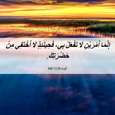 Picture 06 - أَيُّوبَ 13:20 AVD - إِنَّمَا أَمْرَيْنِ لَا - Bible Verse Picture