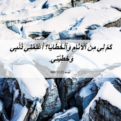 Picture 06 - أَيُّوبَ 13:23 AVD - كَمْ لِي مِنَ ٱلْآثَامِ - Bible Verse Picture