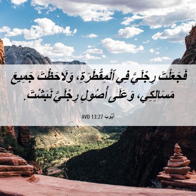 Picture 06 - أَيُّوبَ 13:27 AVD - فَجَعَلْتَ رِجْلَيَّ فِي - Bible Verse Picture