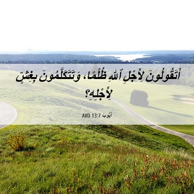 Picture 06 - أَيُّوبَ 13:7 AVD - أَتَقُولُونَ لِأَجْلِ - Bible Verse Picture