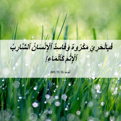 Picture 06 - أَيُّوبَ 15:16 AVD - فَبِالْحَرِيِّ مَكْرُوهٌ - Bible Verse Picture