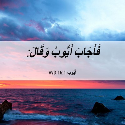 Picture 06 - أَيُّوبَ 16:1 AVD - فَأَجَابَ أَيُّوبُ - Bible Verse Picture